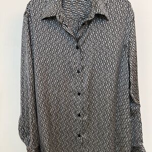 H&M Monochrome Geometric Shirt